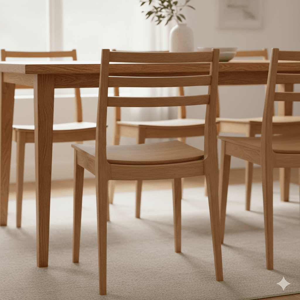 Wooden dining chairs